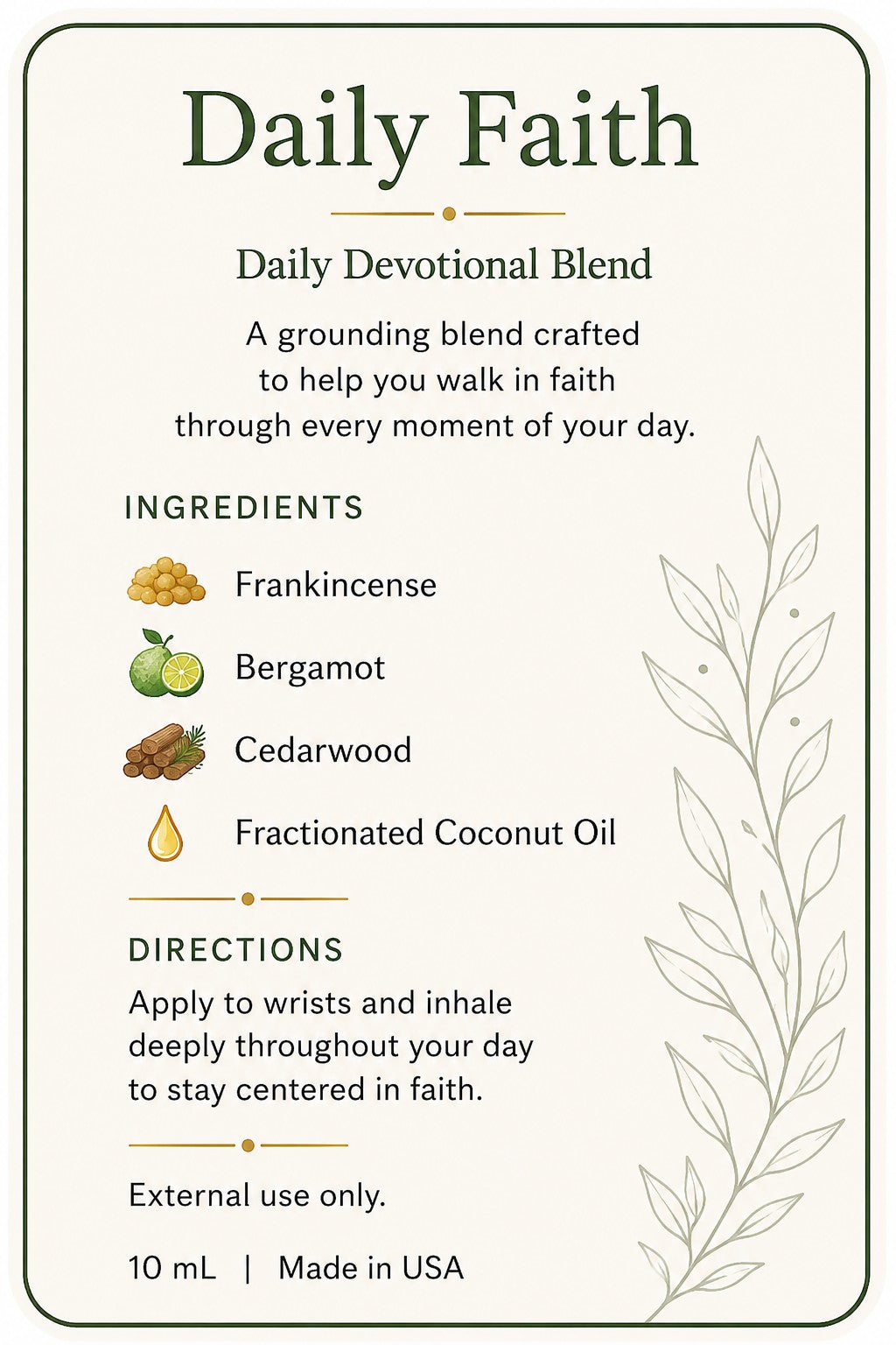 [Faith Aroma Collection]  📖 Daily Faith -  Walk through your day in faith
